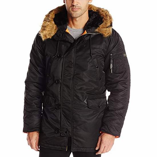  白菜价！秋冬拗型必备！超火 Alpha Industries MA-1 男士飞行员夹克/连帽防寒服（S码）2.8折 59.25加元包邮！