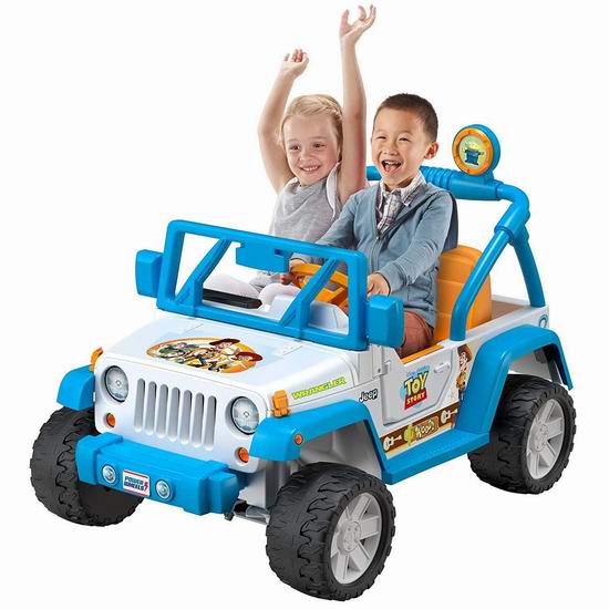  历史新低！Fisher-Price 费雪 Power Wheels 儿童双人座 迪士尼玩具总动员 吉普电动车5.4折 216.54加元包邮！