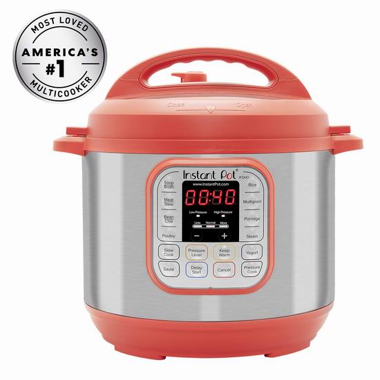  Instant Pot IP-DUO60RED 红色版 6夸脱 7合一 多功能电压力锅 76.16加元包邮！