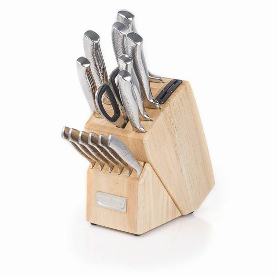  Cuisinart 美康雅 SSC-15HHC 复古系列 不锈钢专业厨房刀具15件套5折 199.99加元包邮！