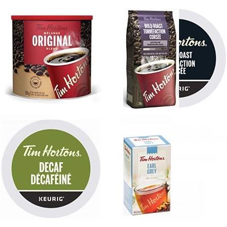  金盒头条：精选 Tim Hortons 咖啡豆、咖啡粉、咖啡胶囊、茶饮7折起！