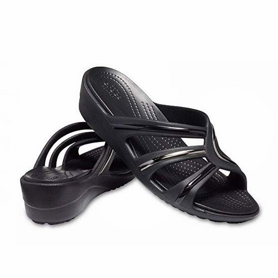  白菜价！Crocs Sanrah Metalblock 女式增高凉拖鞋2.1折 12.37加元清仓！