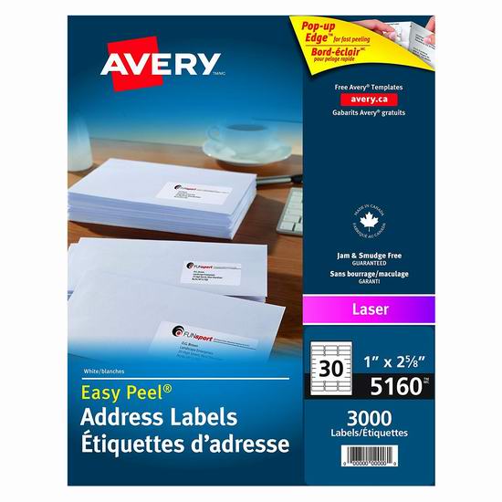  金盒头条：精选4款 Avery 信封地址贴纸7.5折！售价低至29.09加元！
