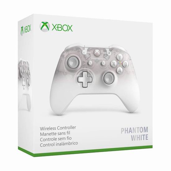  历史新低！Xbox One Phantom White 幻影白特别版 无线控制器/游戏手柄6.2折 49.99加元包邮！