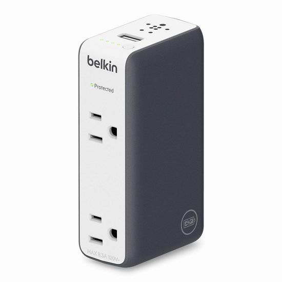  白菜价！历史新低！Belkin 便携式三合一 充电器/充电宝/一转二插座2.9折 11.28加元！