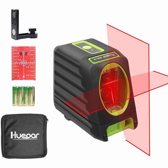  Huepar 150英尺 自动调平 360度交叉线 激光水平仪4.9折 46.79加元包邮！