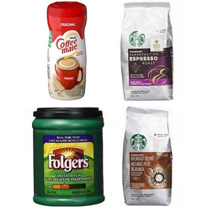  金盒头条：精选 Starbucks、Folgers、COFFEE-MATE 等品牌咖啡豆、咖啡粉6.1折起！
