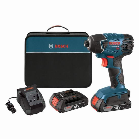  Bosch 博世 25618-02 18伏紧凑型冲击起子机+双锂电套装 175加元包邮！