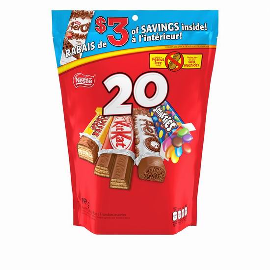 历史新低！NESTLÉ 雀巢 巧克力糖果20支装3.6折 2加元！