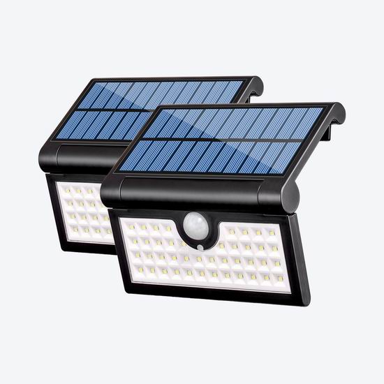  历史新低！Sunix 44 LED 超亮 可折叠 太阳能防水运动感应灯2件套3.6折 17.99加元！