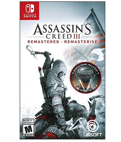  重燃革命之火！Assassin's Creed III: Remastered 《刺客信条III》高清重制版游戏 PS4 /Xbox One/Nintendo Switch  29.99加元（49.99加元）