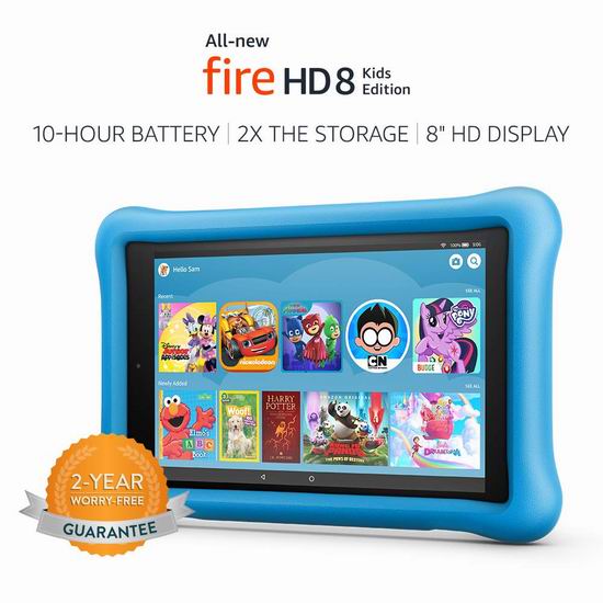 Fire HD 7/8英寸 儿童专用平板电脑 89.99-124.99加元！2色可选！