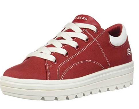  Skechers Street红色厚底鞋 25.69加元起，原价 82.54加元，包邮
