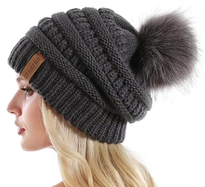  Queenfur 女式针织帽/豆豆帽 19.99加元（原价 29.99加元）！多色可选
