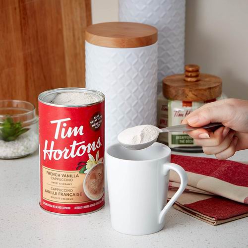  Tim Hortons 速溶卡布奇諾咖啡 法式香草味454克 6.62加元