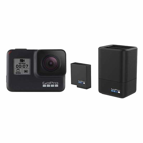  历史新低！GoPro HERO7 Black  4K超高清 防水运动摄像机+电池+充电器套装 395加元包邮！
