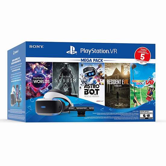  历史新低！PlayStation VR头显 + PS4体感摄像头 + 5x游戏 超值套装 249.95加元包邮！