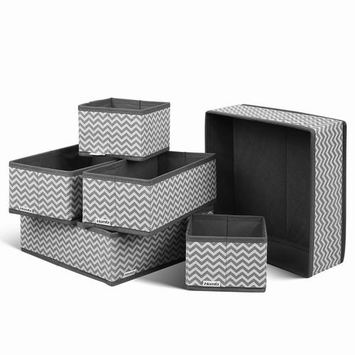  Homfa 可折叠式壁橱/抽屉式收纳盒 6个装 19.99加元，原价 32.99加元