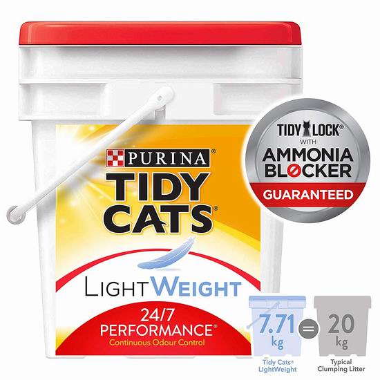  Tidy Cats 24/7 轻质猫砂（7.71公斤） 22.5加元（原价 26.48加元）+包邮