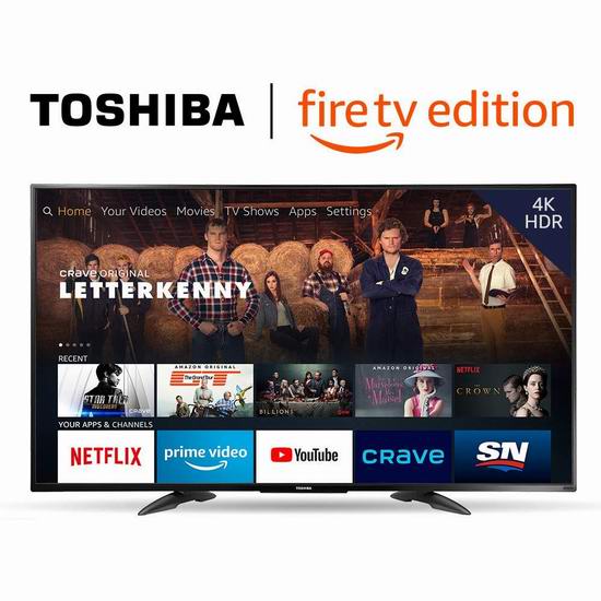  历史最低价！Toshiba 东芝 55LF711C20 55英寸 4K UHD超高清 Fire TV版智能电视 449.99加元包邮！