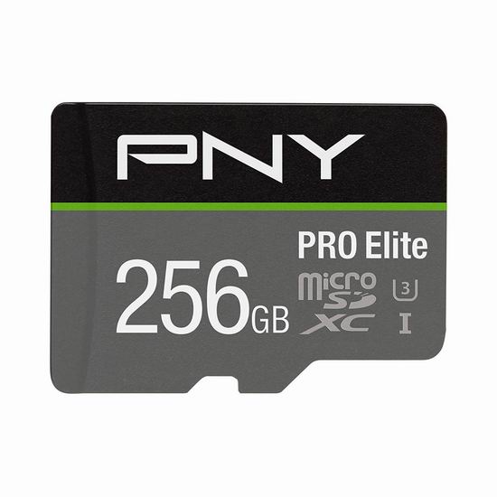  历史新低！PNY U3 PRO Elite microSDXC 256GB 闪存卡 40.32加元包邮！