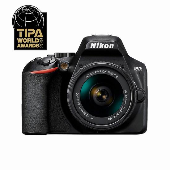  售价大降！Nikon 尼康 D3500 DX-Series 单反相机 + AF-P DX NIKKOR 18-55mm 镜头套装5.8折 379加元包邮！