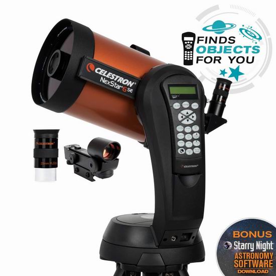  历史新低！Celestron 星特朗 11068 NexStar 6SE 自动寻星天文望远镜 850加元包邮！