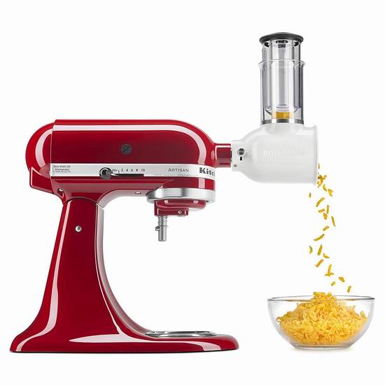  白菜速抢！KitchenAid 厨宝 KSM150FBER Artisan 名厨系列5夸脱多功能厨师机变相3折 197.29加元包邮！送价值99.99加元切丝切片器！2色可选！