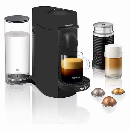  金盒头条：历史新低！Nespresso ENV150BMBAECA De'Longhi VertuoPlus  胶囊咖啡机 + 奶泡机套装 149.99加元包邮！