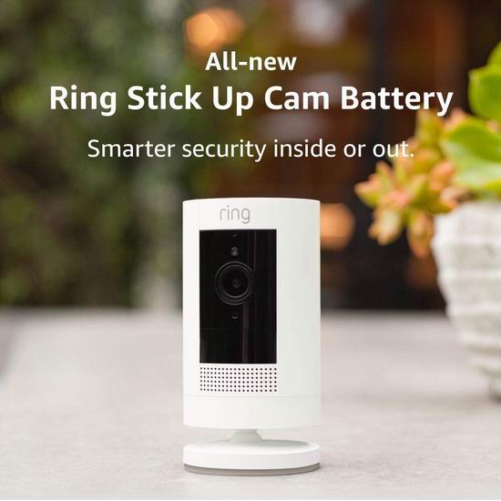  Ring Stick Up Cam Battery 室内外 无线/有线 家用智能监控摄像头6.9折 89.99加元包邮！