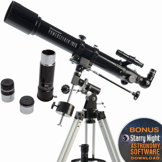  金盒头条：Celestron PowerSeeker 70EQ 天文望远镜6.3折 144.58加元包邮！