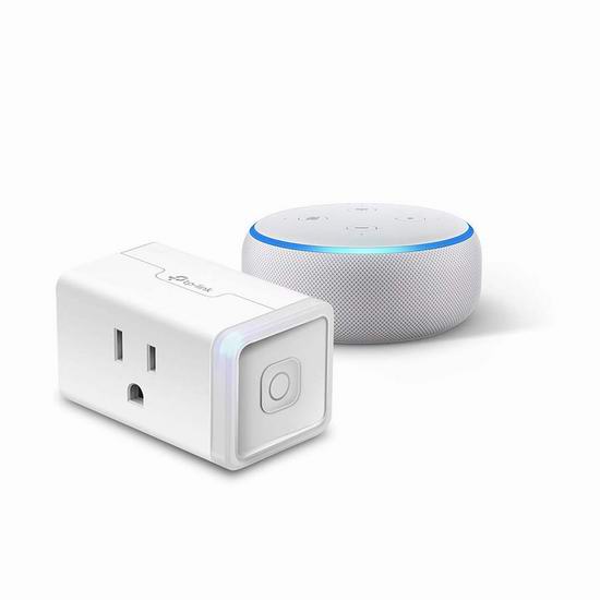  历史新低！Echo Dot 亚马逊第三代智能语音机器人+智能插座超值装4.4折 39.99加元包邮！4色可选！