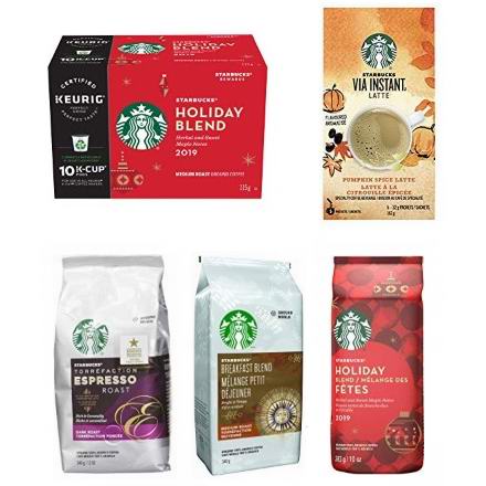  金盒头条：精选多款 Starbucks 星巴克 烘培咖啡豆、咖啡粉、咖啡胶囊5.5折起！