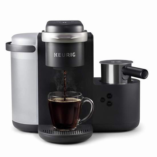  Keurig K-Café 单杯 一体式胶囊咖啡机7折 174.93加元包邮！带奶泡机！