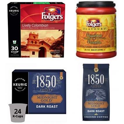  金盒头条：精选 Folgers & 1850 咖啡胶囊、咖啡豆、咖啡粉、速溶咖啡等6.4折起！低至3.73加元！
