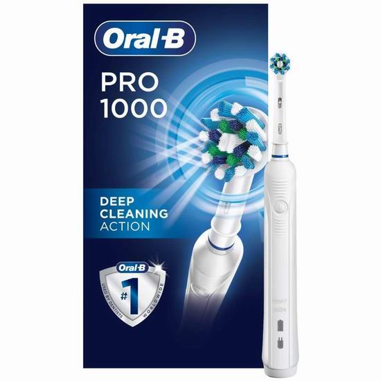  Oral-B Professional Care 1000 3D震动电动牙刷5.9折 49.97加元包邮！shoppers同款价 89.99加元