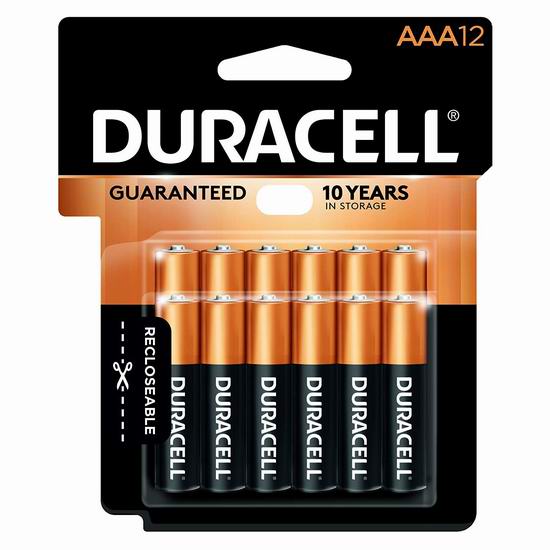  历史新低！Duracell 金霸王 CopperTop AAA碱性电池12件套 8.53加元！