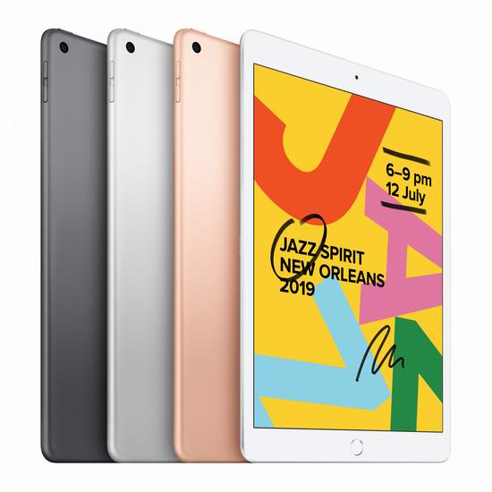 Apple 苹果第七代iPad 10.2英寸平板电脑（32GB） 379加元包邮！3色可选