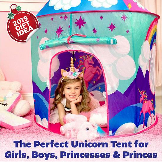  金盒头条：历史新低！USA Toyz Unicorn 便携弹出式儿童城堡/帐篷6折 29.99加元！2色可选！