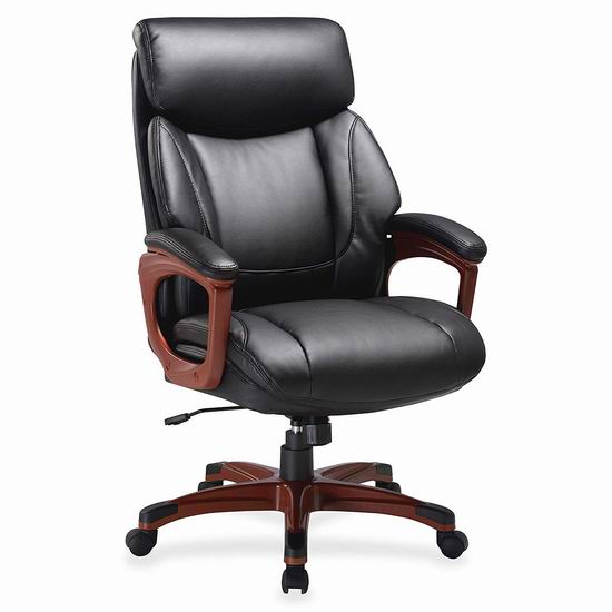  白菜价！历史新低！Lorell Executive Chair-EAHi 高靠背真皮 旋转办公椅2.8折 169.01加元包邮！