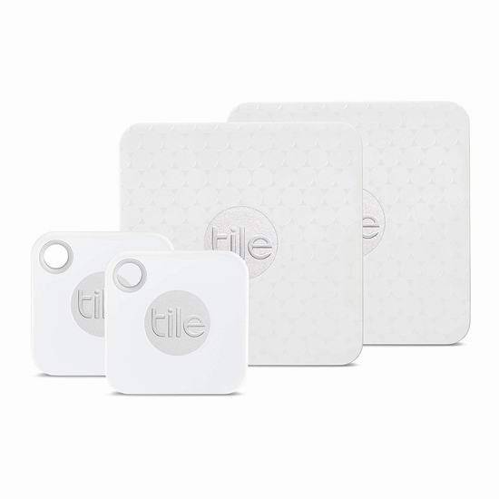  历史新低！Tile Mate + Tile Slim 蓝牙防丢 定位追踪器4件套 39.99加元包邮！