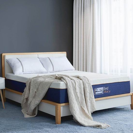  BedStory 12英寸 薰衣草记忆海绵Twin/Full/Queen/King床垫 186.99-365.49加元限量特卖并包邮！其中Queen售价314.49加元！