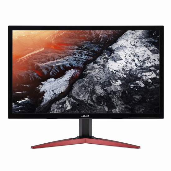  Acer 宏碁 暗影骑士 KG241Q Pbiip 23.6英寸 144Hz 1ms 电竞显示器 229.99加元包邮！