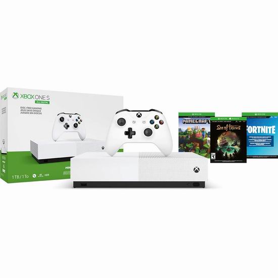  Xbox One S 1TB 家庭娱乐游戏机+3爆款游戏套装 299.99加元包邮！
