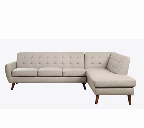  白菜价！N-Voss中世纪风格 PU皮组合L形沙发 596.62加元，原价 1596.78加元，包邮