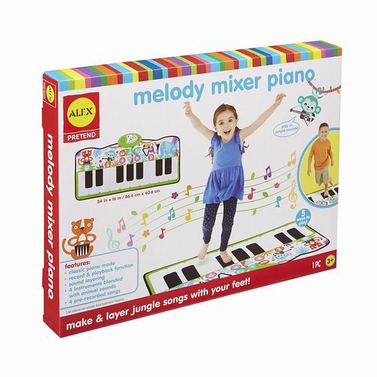  Alex Pretend Melody 儿童电子琴跳舞毯4.3折 15.05加元！