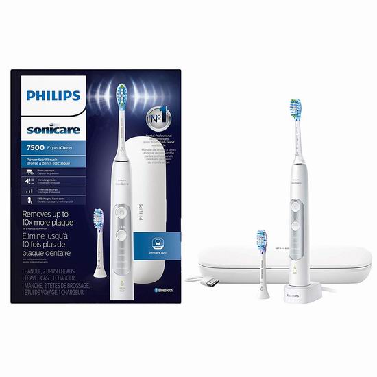 Philips 飞利浦 HX9690/07 Sonicare ExpertClean 7500 声波震动 智能牙刷 189.95加元包邮！3色可选！
