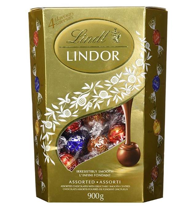  Lindt Lindor 瑞士莲 什锦松露巧克力（900克）17.07加元包邮！