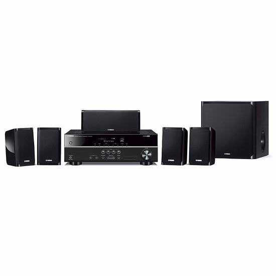  近史低价！Yamaha 雅马哈 YHT1840 B 5.1声道 卫星式家庭影院音响+功放7件套 399加元包邮！