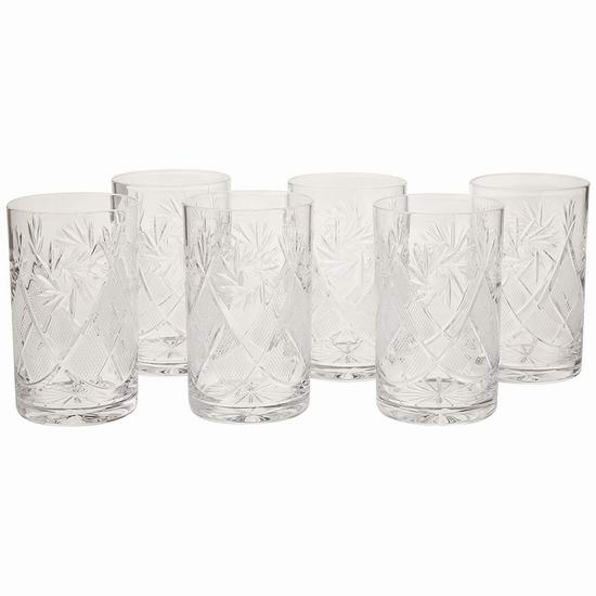  白菜价！历史新低！Neman Glassworks GL5107 8盎司 复古俄罗斯水晶玻璃杯6件套2.6折 8.77加元清仓！